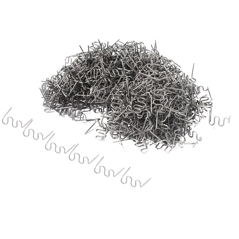 1000Stck Heftklammern für Heiße Hefter Kunststoff Reparatur Welle Heftklammern Stoßstange Karosserie Reparaturen 0,8mm S Welle Heftklammern