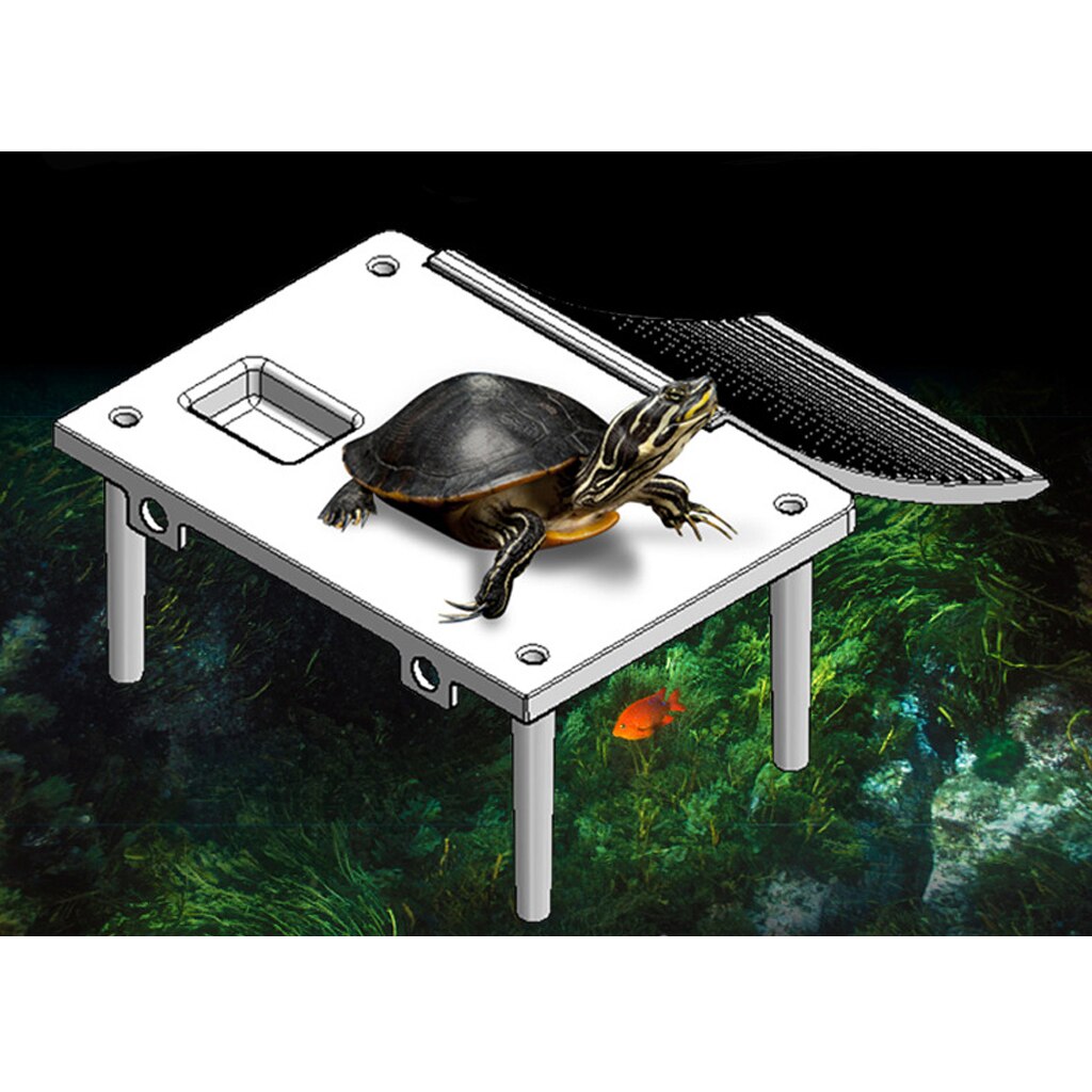 Reptile Aquarium Turtle Floating Island Climbing Basking Platform Staircase