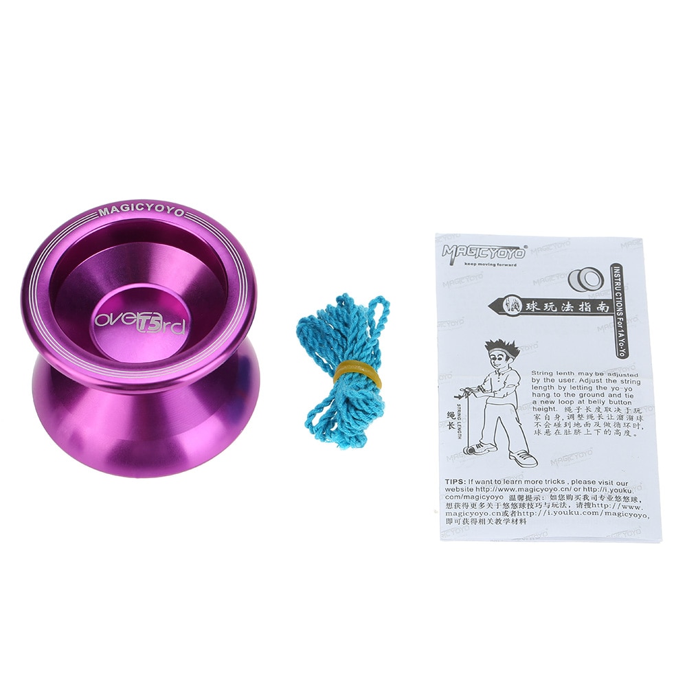 Phyachelo Yoyo Professionnel Papillon – Alliage Aluminium, Roulement 10 Billes, 68g, 56mm, 10 Cordes