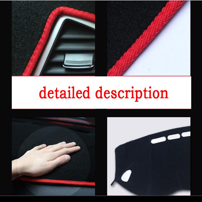 RKCA Car dashboard cover mat for Hyundai Elantra years Right hand drive dashmat pad dash cover auto accessories