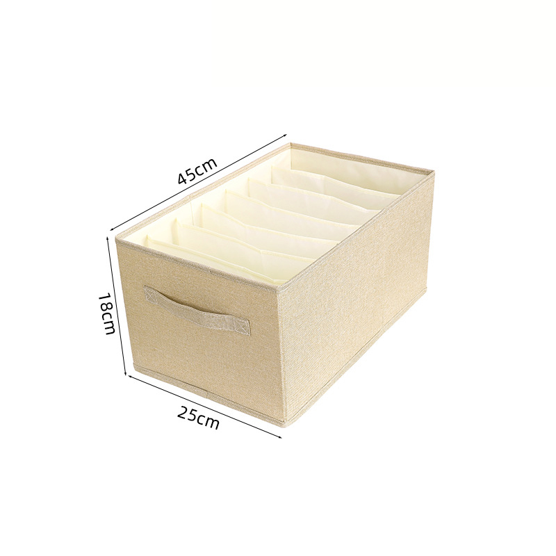 Organisateur de vêtements de garde-robe lavable, séparateur de placard pliable, boîte de séparation en maille pour tiroir de sous-vêtements pour T-shirt, Legging, donc: S / Black