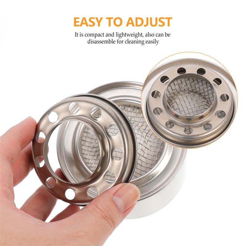 1 Set Stainless Steel Fuel Box Alcohol Stove Wick Fuel Holder Alcohol Burner Small Pot Fuel Furnace Core Stove Uses Cook Tea