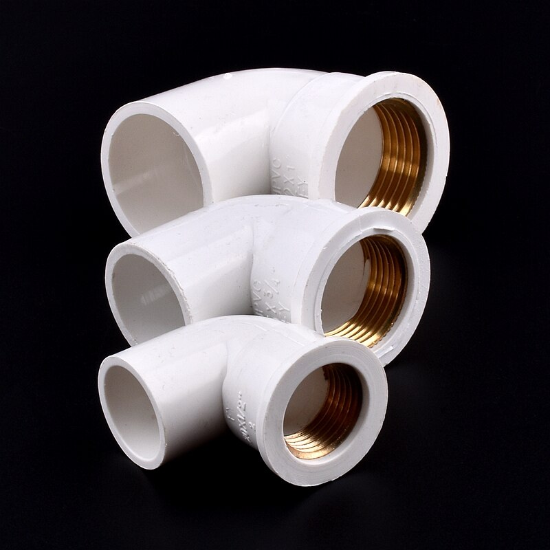 1/2~3/4~1 Inch to 20,25,32mm Copper Female Thread PVC Equal 90 Degree Elbow And Reduced 90 Degree Elbow Water Supply Aquarium