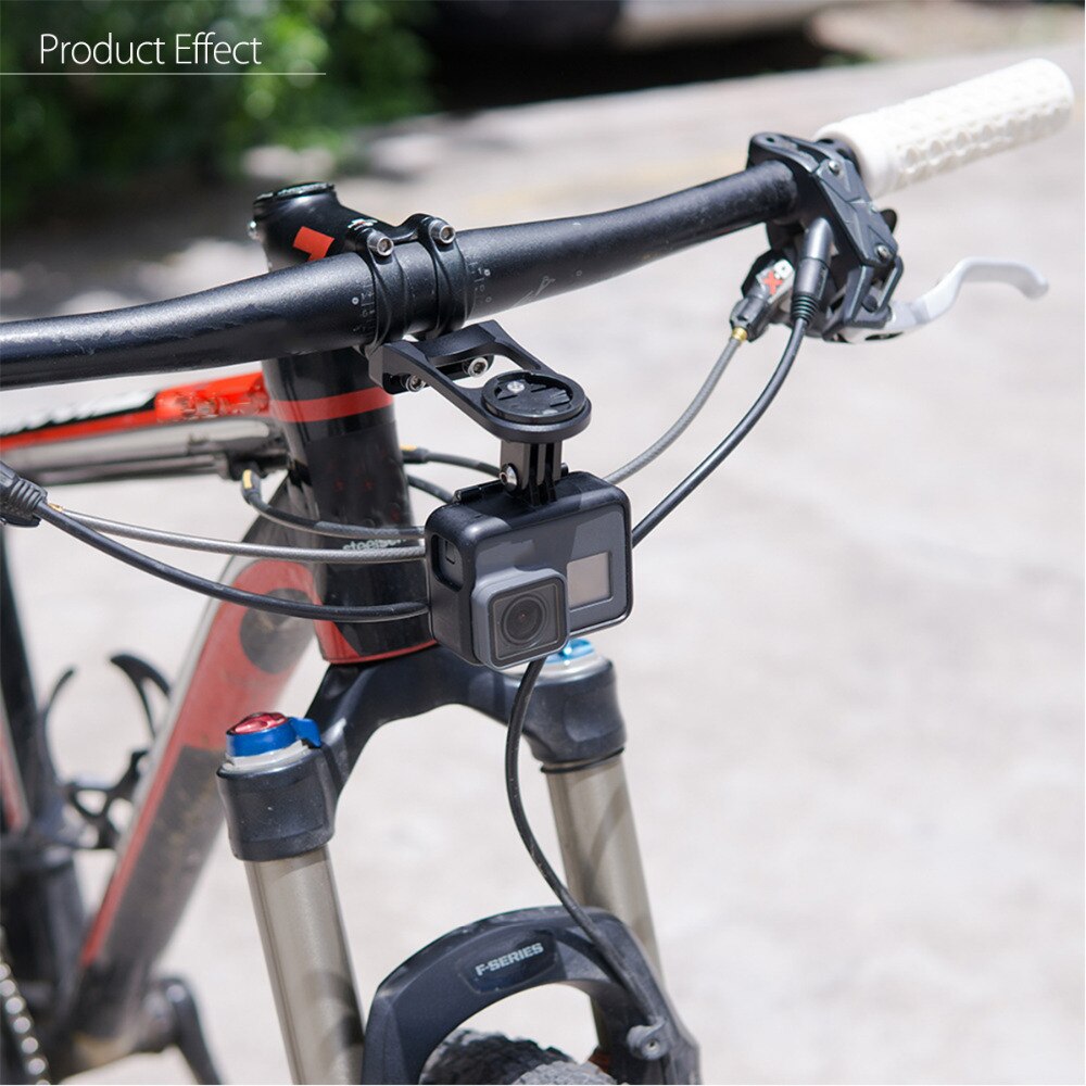 Cykelcomputerholder holder gps cykelhastighedsmåler udvidelsesholderbeslag med gopro kameraadapter til garmin bryton cateye