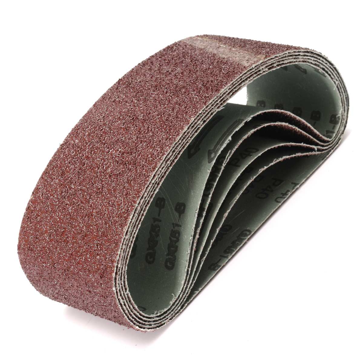 5pcs/Set Grinding Sanding Belts 40 Grits Aluminum 533 x 75mm for Sander Polishing Replacement Machine Abrasive Tool
