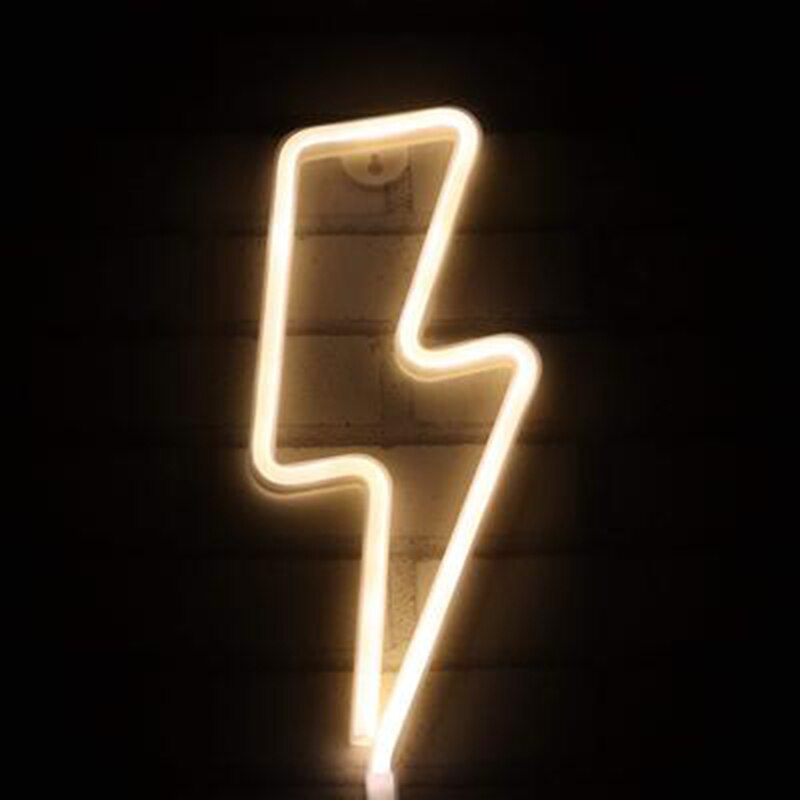 Rayo de luz LED con señal de neón, lámpara colgante de pared, decoración de habitación, decoración para el hogar, boda,: Warm Lightning