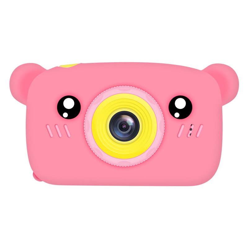 Kids Mini Kind Camera Hd Digitale Camera 2 Inch 1920 Hd Leuke Cartoon Camera Speelgoed Kinderen 1600W kind Speelgoed: Black