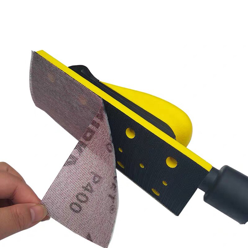 Jitterbug 70x198mm Vacuum Hand Sanding Block Dust-free Multi Hole Hook and Loop Backing Pad Sheet Metal Polishing