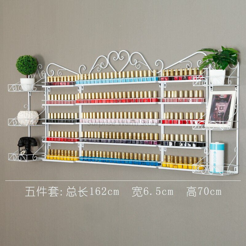 Multi-Lagen Opslag Muur Manicure Cosmetica Display Stand Moderne Metalen Nagellak Organizer Opslag Rack Plank Voor Muur