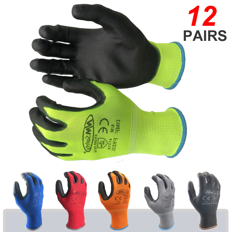 12 Paar Leder-Arbeitshandschuhe – Robuste Rindsleder-Handschuhe Für Bau, Garten & Werkstatt, Braun
