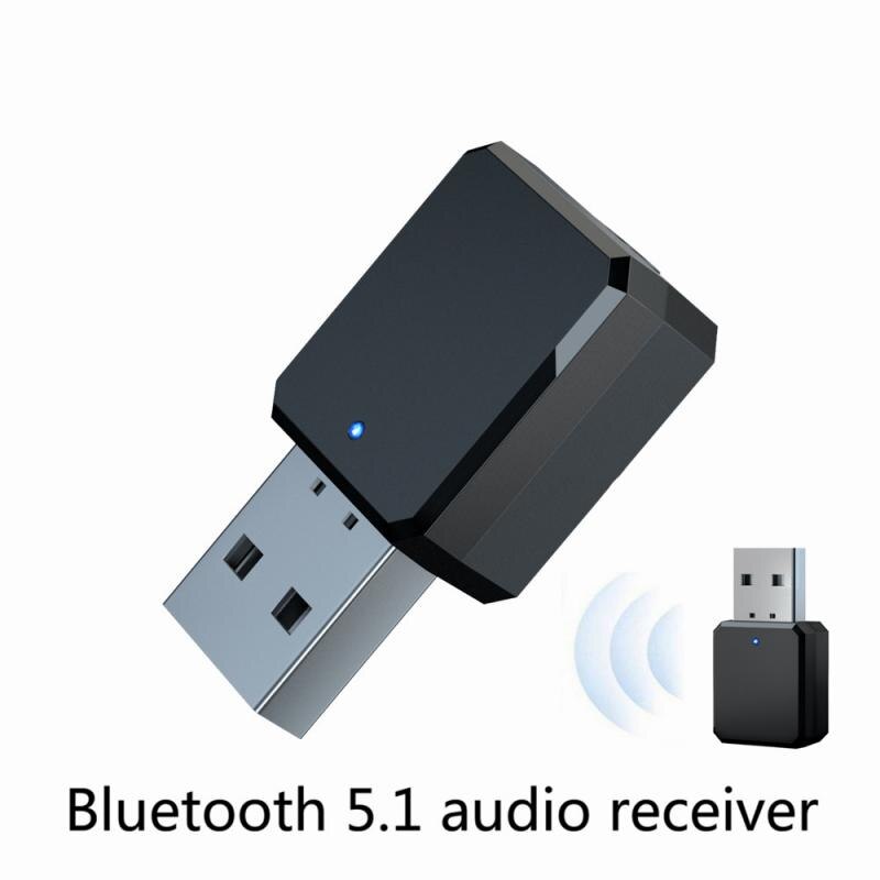 KN318 Bluetooth 5.1 Audio-ontvanger Dual Output Aux Usb Stereo Auto Handsfree Call Ingebouwde Microfoon Mic draadloze Adapter