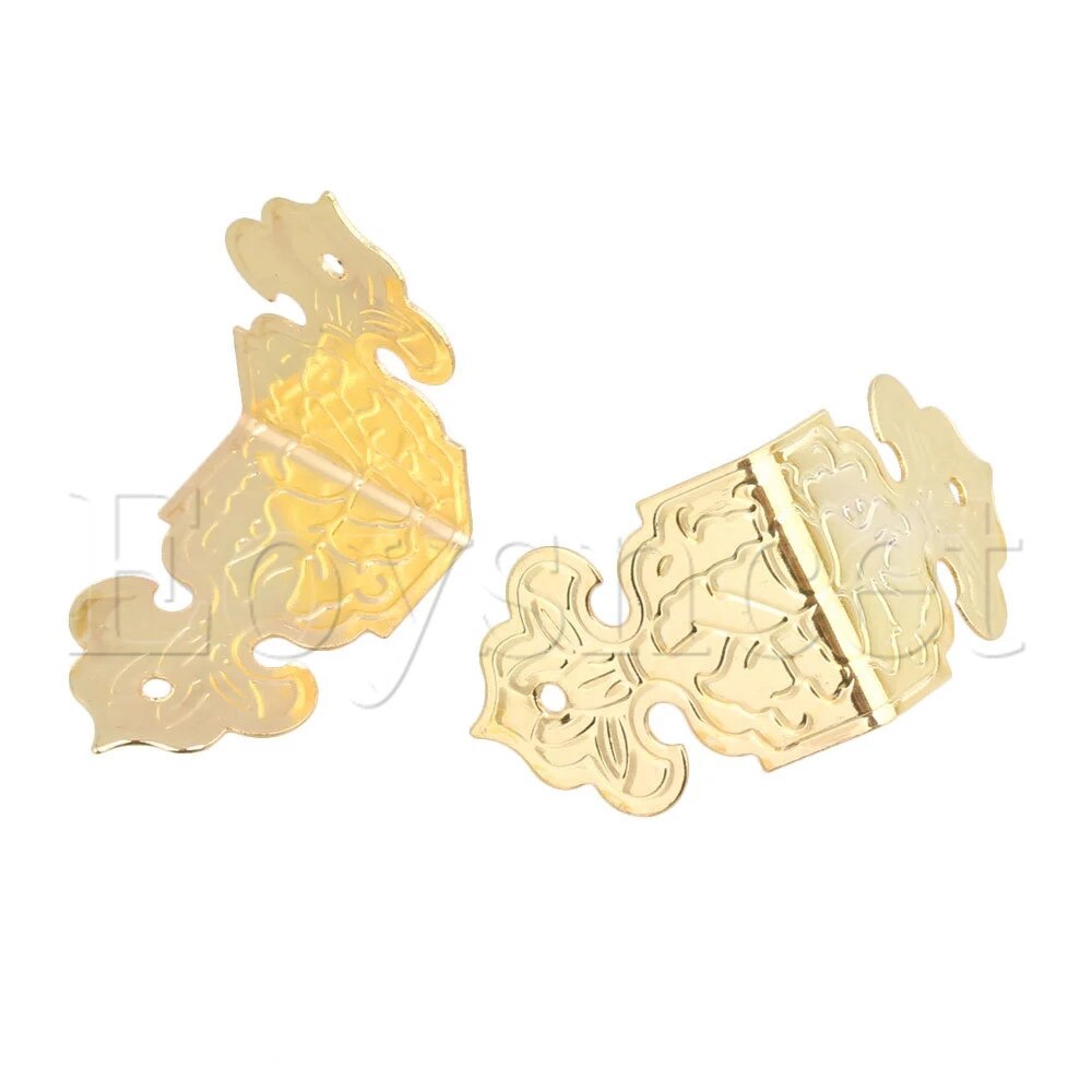 10x Gouden Decoratieve Doos Hoekbeschermers Rand Cover Gegraveerd Ontwerpen Vintage
