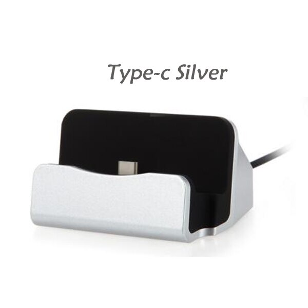 Station de charge USB Type C 3.0, pour Lg G6 Motorola Moto Z Z2 Z3 Play G5 G6 Plus Umidigi Z2 S2 A1 Pro, chargeur: silver color