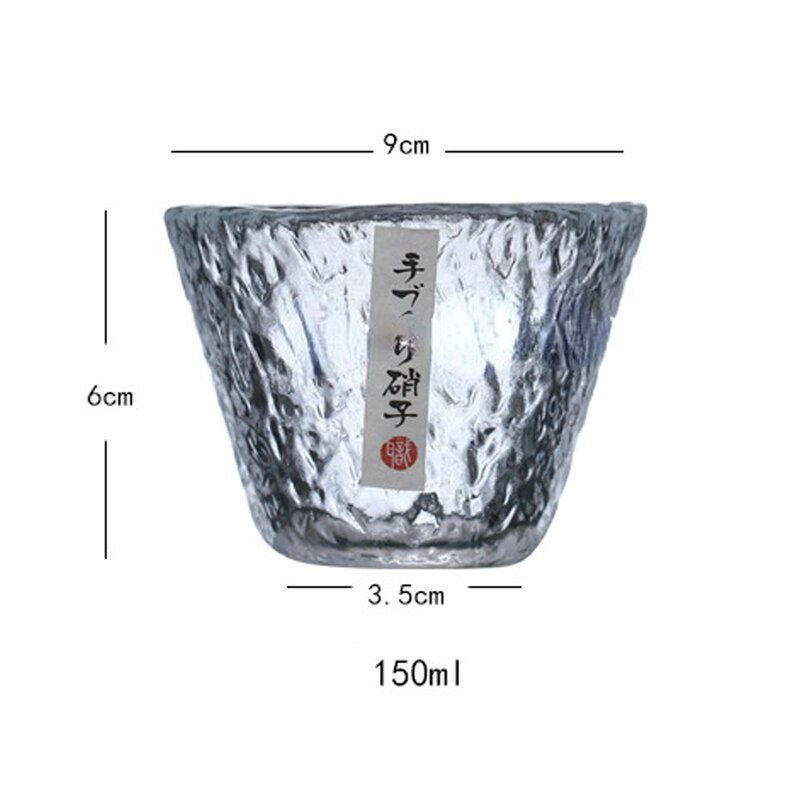 Hand-made Japanese hammered foreign wine glass whiskey glass home beer glass crystal glass cup: 150ml