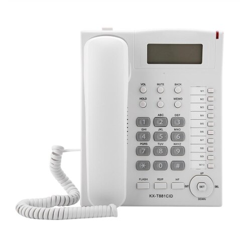 Beller-id telefoon thuiskantoor spot wit kx -t881 thuis hotel bekabelde bureautelefoon kantoor vaste telefoon met beugel