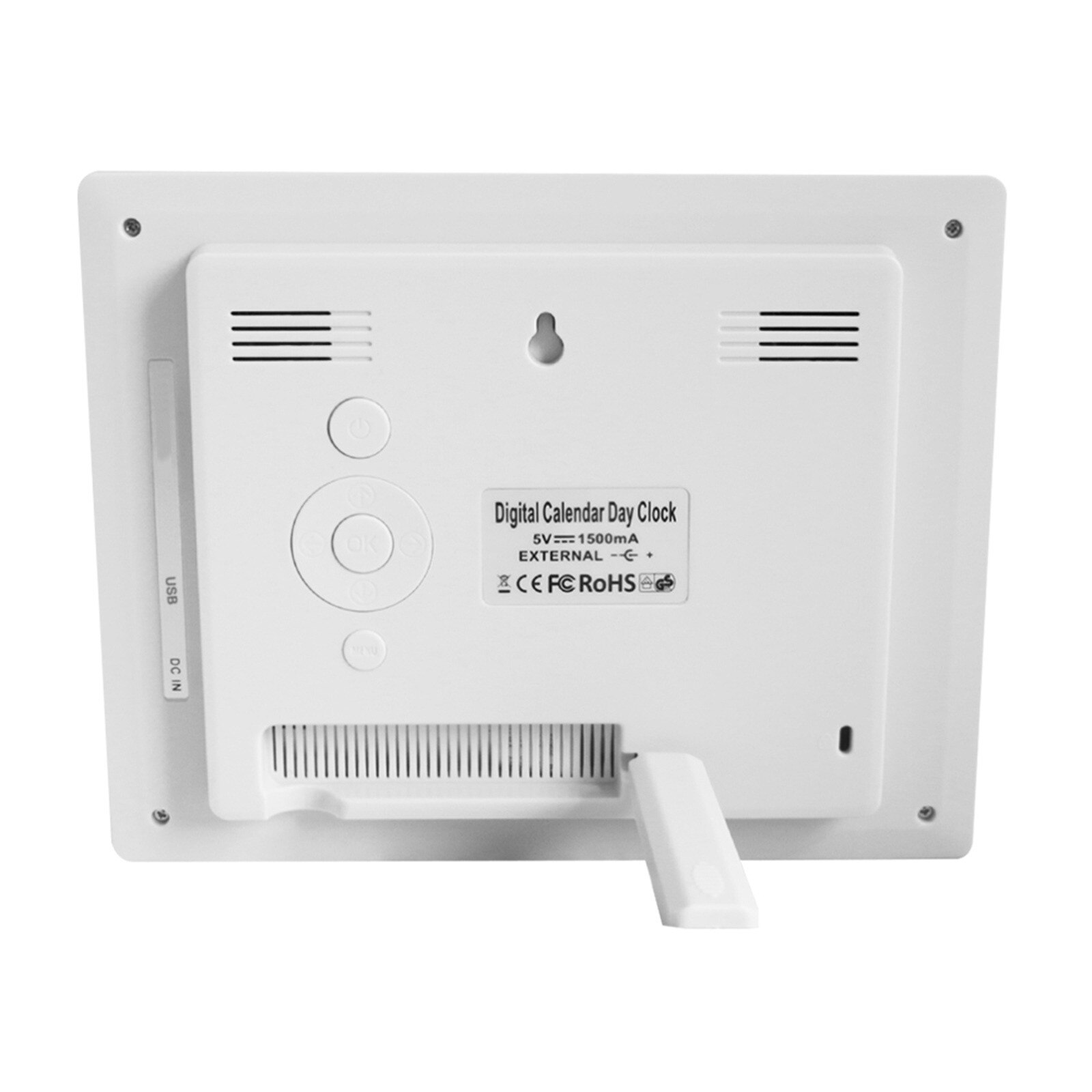 8in LCD Digital Calendar Clock with Date LED Digital Alarm Clock Backlight Snooze Mute Calendar Clock with Date,Day and Time