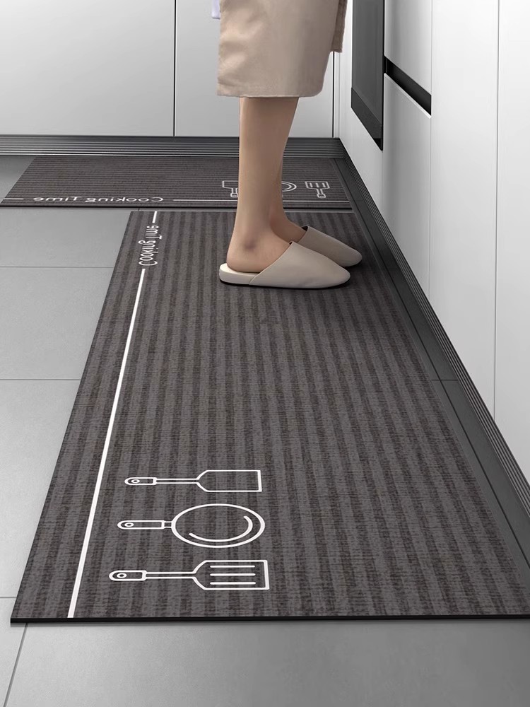 Diatomitmåtte køkkenmåtte skridsikker køkken langt tæppe superabsorberende gulvmåtter entré dørmåtte tæpper til stuen: 40 x 120cm / Hvid