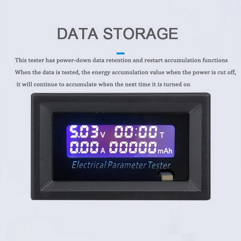 LCD multi function meter voltage, current, time and energy detection Digital Time Energy Meter Multifunctional Tester