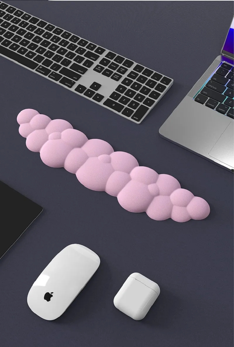 Alfombrilla para teclado para juegos con gradiente de nube, alfombrilla para muñeca, alfombrilla para muñeca, alfombrilla para ratón, memoria de espuma ergonómica Laika, soporte antideslizante para oficina