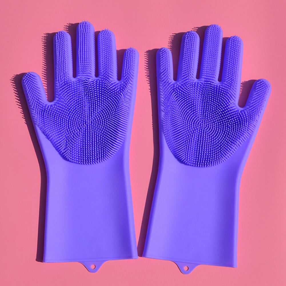 Gants magiques en silicone, 1 paire de gants de nettoyage pour la cuisine, brosse d'entretien pour la maison: 3