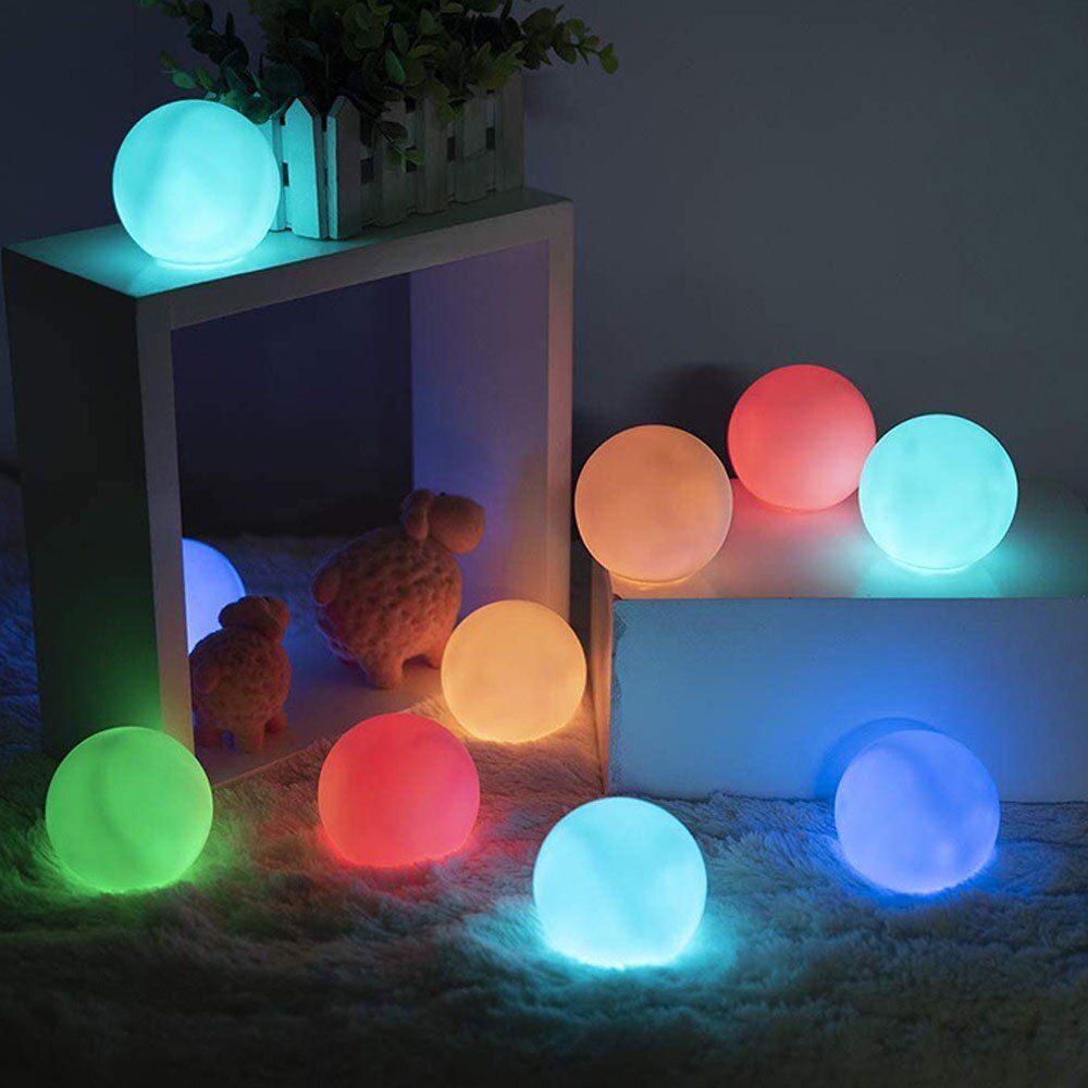 2x 1x rgb blås upp sol pool glödljus färgskiftande led fjärrkontroll flytande undervattensbollljus utomhus hängande ljus