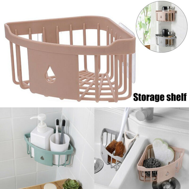 Plastic Bathroom Shelf Organizer Snap Up Corner Shelf Caddy Bathroom Corner Shelf Shower Storage Wall Holder Shampoo Holder