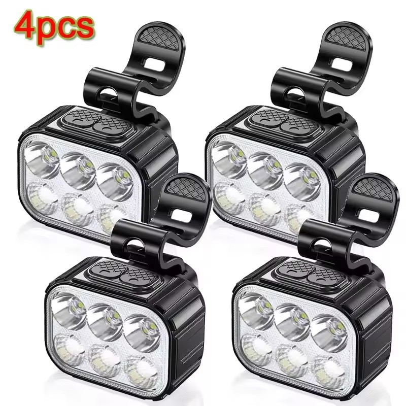 Ciclismo bicicleta frente conjunto de luz traseira carga usb farol luz mtb à prova dwaterproof água lanterna led acessórios da bicicleta: Azul