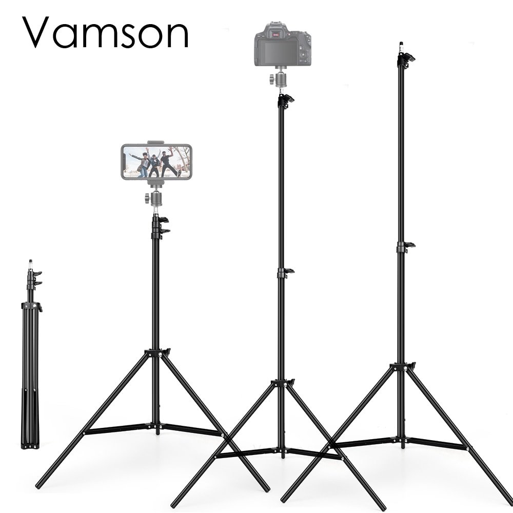 Vamson pour téléphone et support de caméra contrôle lumière pliable supports trépied photo enregistrement vidéo diffusion en direct trépied support VLS01A