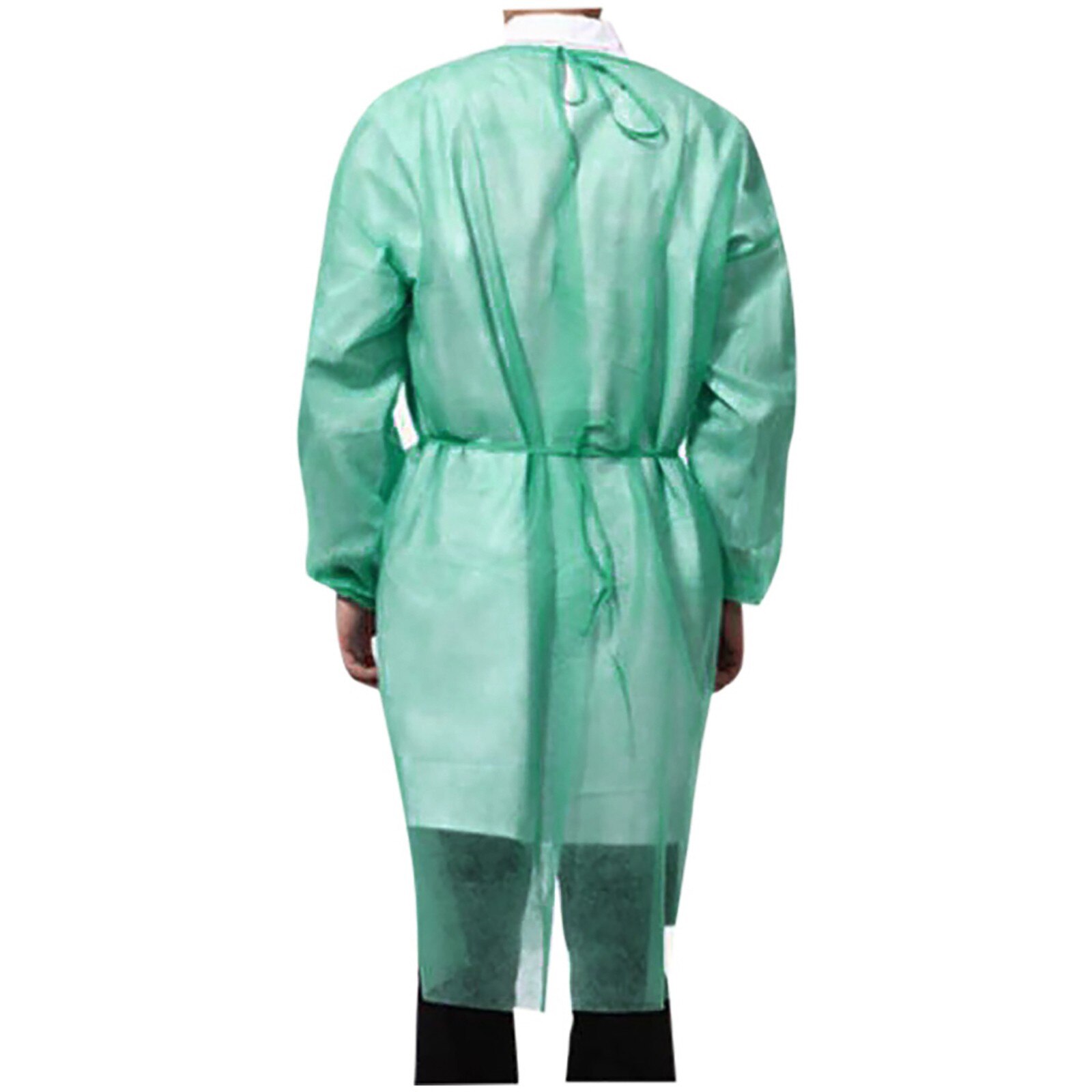 10 PC Disposable Lsolation Clothes Security Gown Overalls Green Protection Suit Work clothing Wear Protector suit