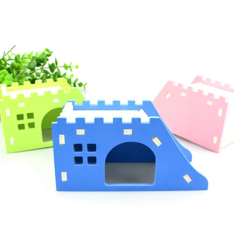 Huisdier Egel Kasteel Speelgoed Huisdier Huis Bekijken Dek Ladder Huisdier Producten 1 Pc Hamster Huis Hamster Nest Houten