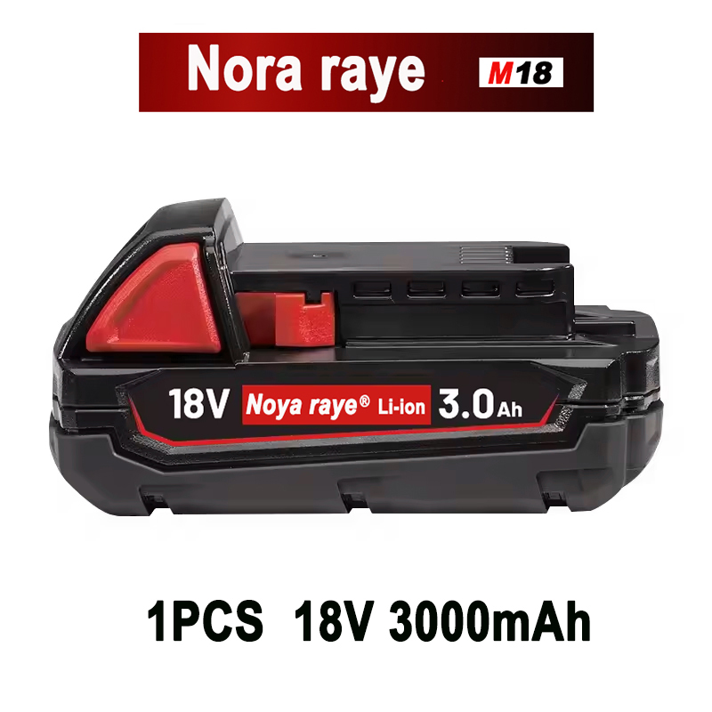 For Milwaukee M18 M12 Power Tool Battery XC 12v 18v 3Ah 5Ah 6Ah 9Ah M18B5 48-11-1815 48-11-1860 M18B2 M18B4 M18B5 Battery Packs: WHITE