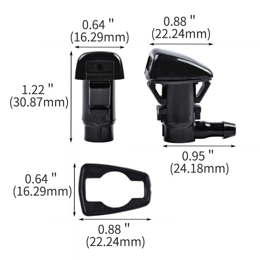 MIKKUPPA 2PCS Windshield Washer Nozzle for 2005 Chevy Malibu/ 2005 Pontiac G6/2007 Saturn Aura OEM:15247800