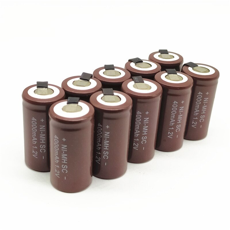 SC rechargeable battery sub battery SC Ni-MH battery with nickel 1.2V 4000mAh for Flashlight/emergency light Electric tool