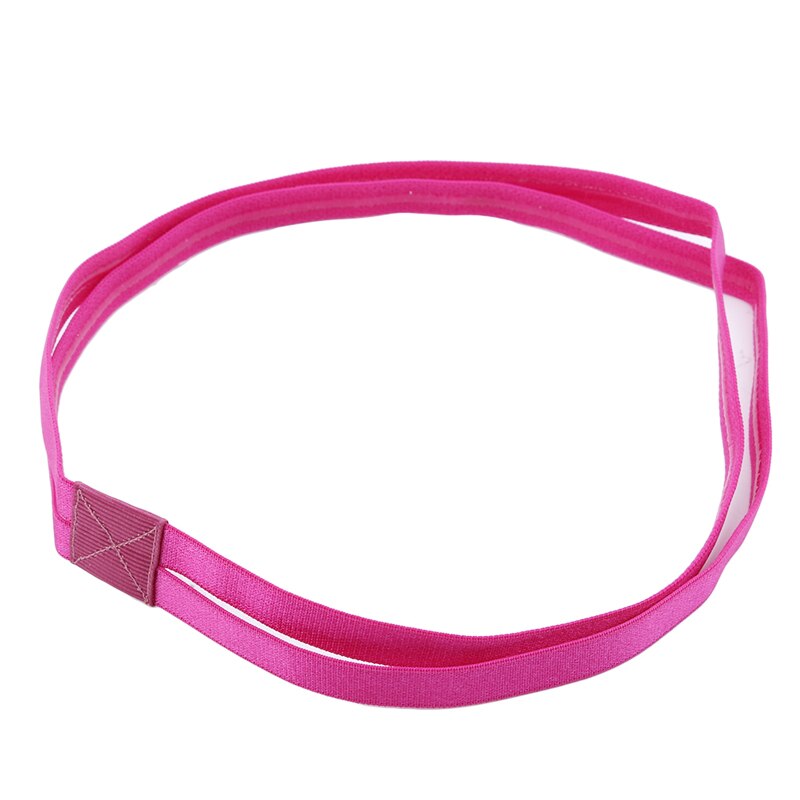 5 Kleuren Elastische Haarband Sport Hoofdband Yoga Antislip Double Strip Hoofddeksels Haar Hoofd Bands Accessoires: rose red