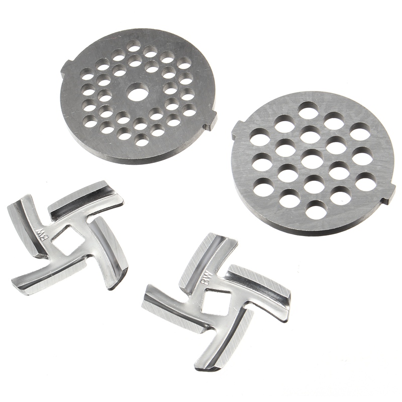 Household Stainless Steel Meat Grinder Blade Spare Part 2 Pcs Meat Chopper + 2 Pcs Cutter Blade For MG30/60 Kitchen