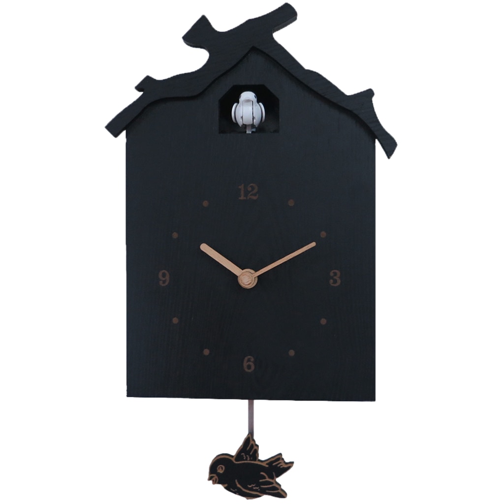 Birdhouse Moderne Koekoeksklok Natuurlijke Vogel Oproep Slinger Wandklok Kinderen -Battery Operated