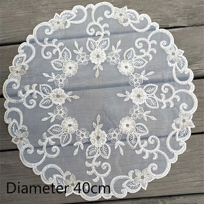 Napperon de table en dentelle 8 motifs, napperon rond de noël en tissu, tasse de mariage, dessous de verre, serviette de cuisine