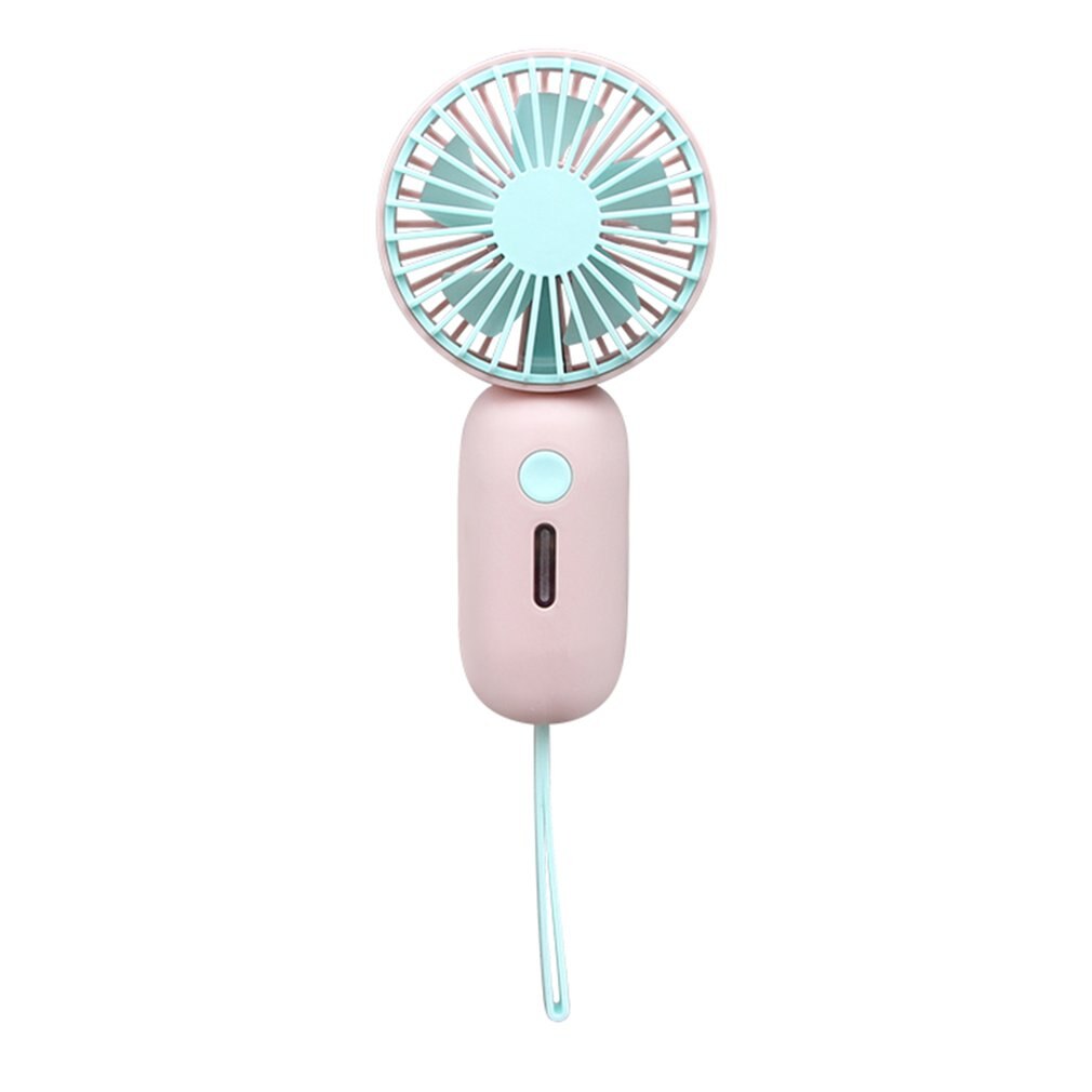 Handdrukventilator mini handmatige ventilator draagbare airconditioner voor studenten draagbare koelspeelgoed voor studenten: Roze