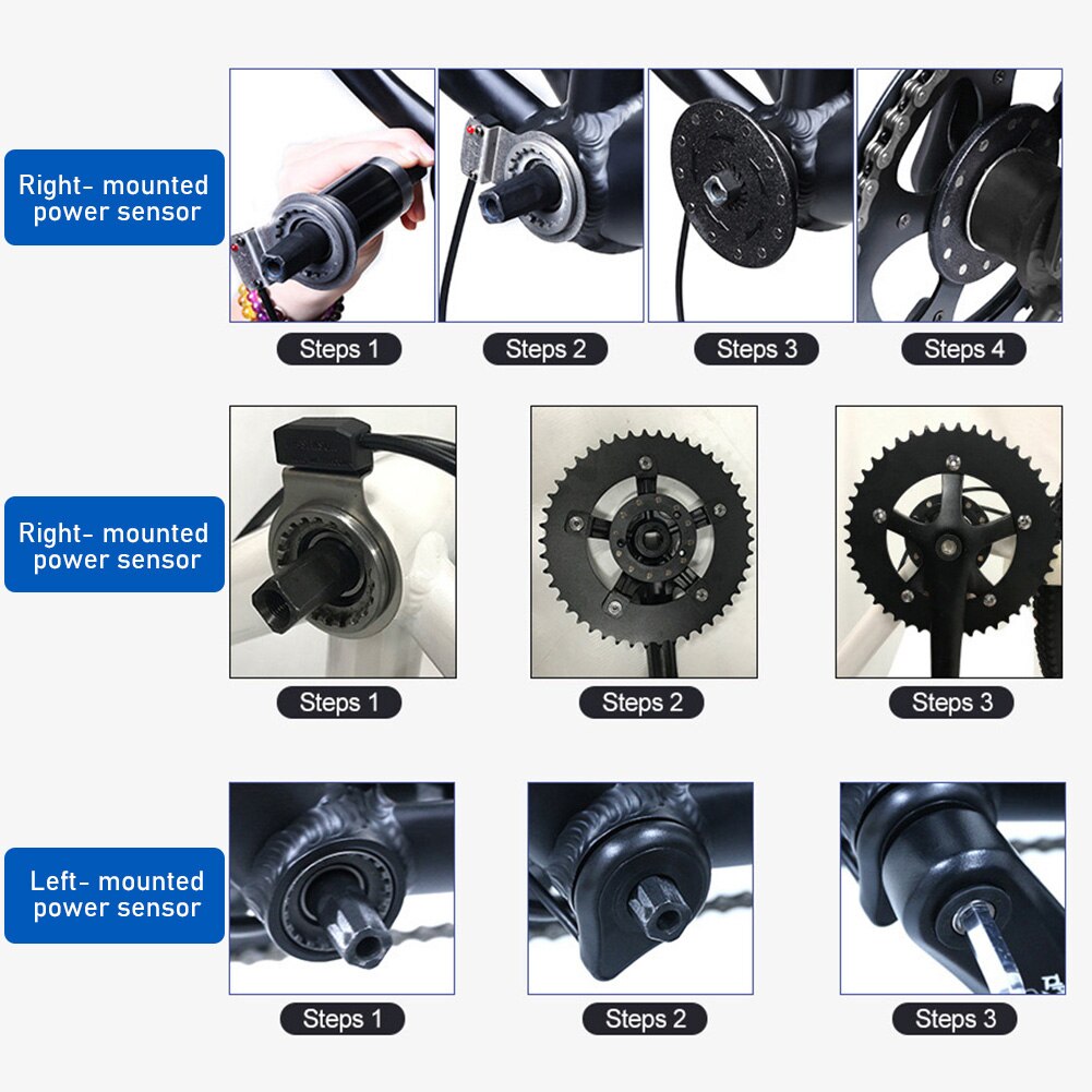 Single Double Hall Speed Sensor E-bike Electric Bicycle 5/8/12 Magnet Split Disk Pedal Assistant Sensor PAS System DIY Part