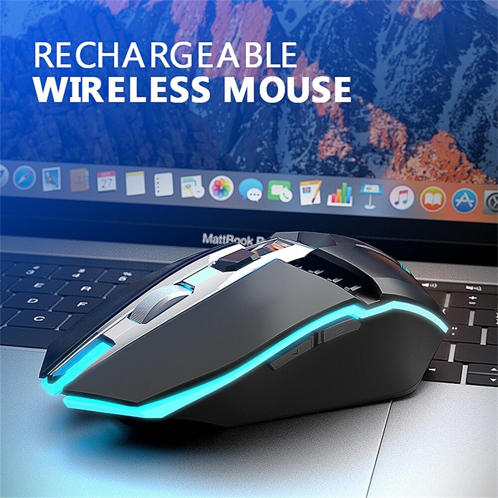 Rechargeable gaming mouse X5 wireless silent LED backlit USB optical ergonomic mouse The sense of technology is born for games