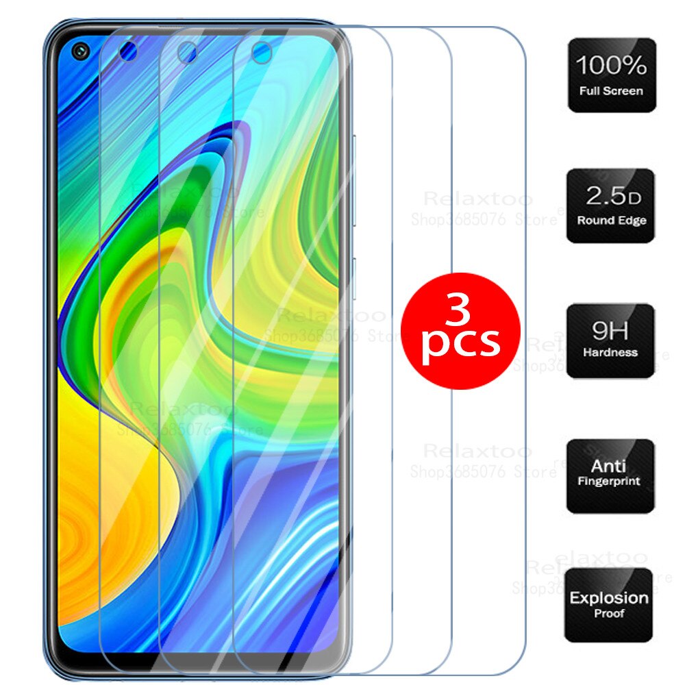 3Pcs redmi note 9 Protective Glass For xiaomi redmi note 9 note9 Light Protection Film For redmi redmy not 9 6.53''Sklo Cover