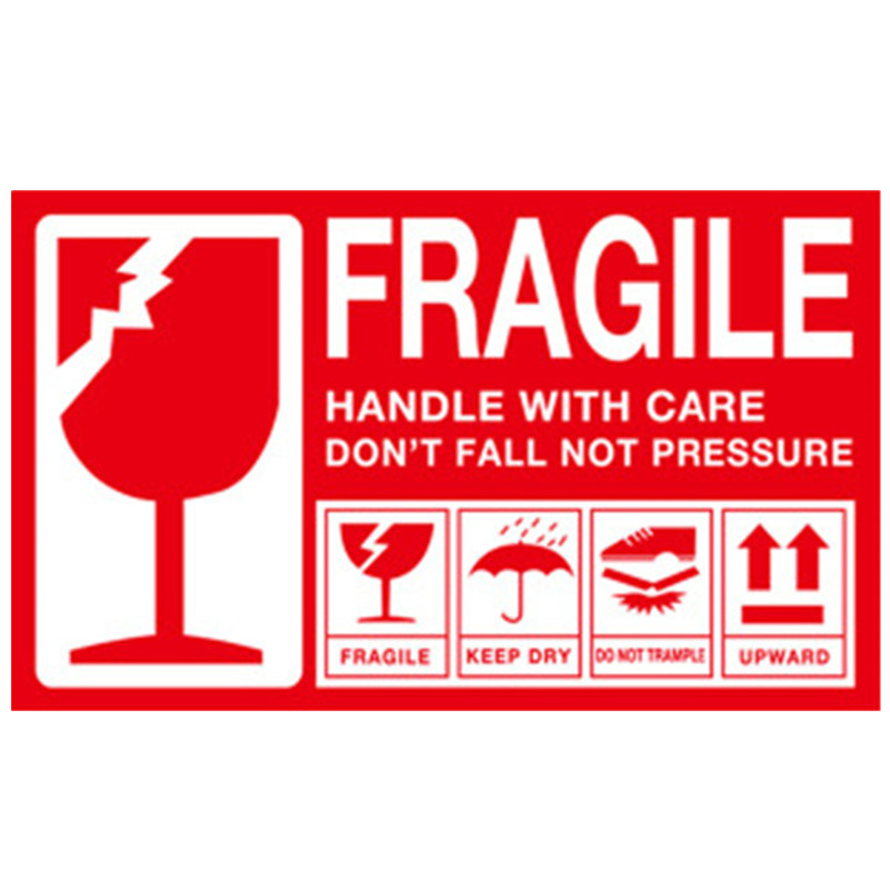 50pcs Big Warning Move Labels Fragile Stickers Do Not Bend Handle with Care Packing Labels Stickers for Goods Express