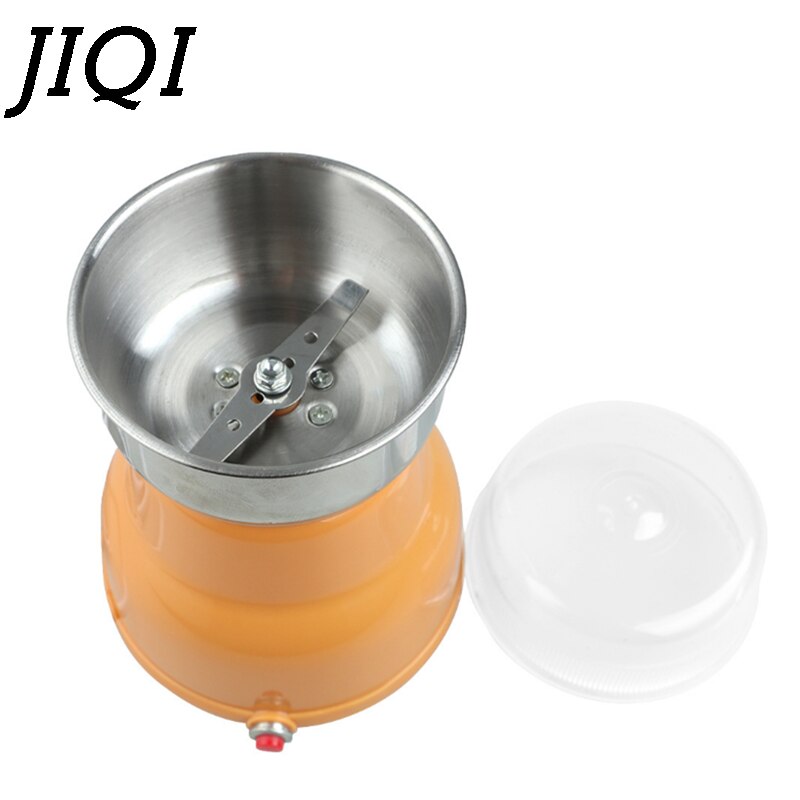 JIQI-Mini Molinillo Eléctrico de granos de café, 220V, hierbas para el hogar, rectificadora de tuercas de cobre, 150W, hoja de molino de acero inoxidable, enchufe de la UE