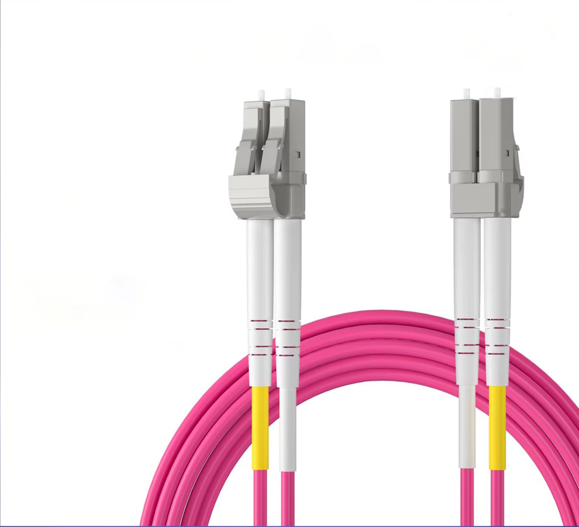 Cablu de fibră optică om4 lc la lc upc, 100/40/10gb duplex multimod mmf, 50/125 μm, cablu de fibră optică lszh