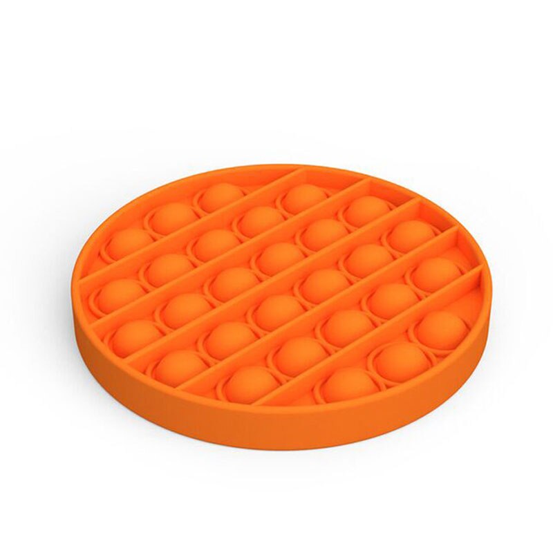 Pop It Fidget Push Bubble Sensory Toy Autism Special Need Stress Reliever Squeeze Sensory Figet Toys Relieve Stress Help Recover: Orange