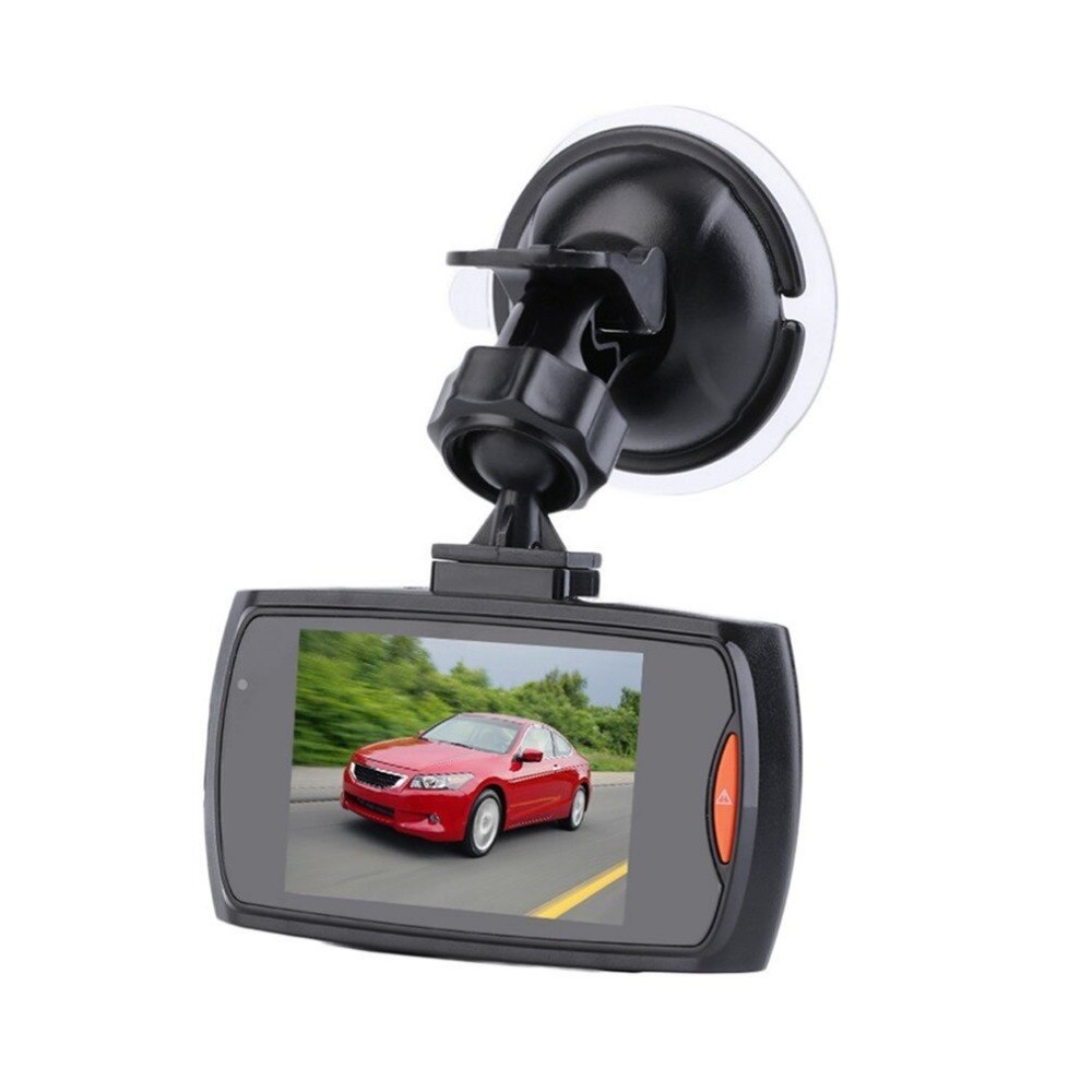 6 led bil dvr kamera dash cam video 2.3 tums lcd display g-sensor mörkerseende fordonskamera inspelare
