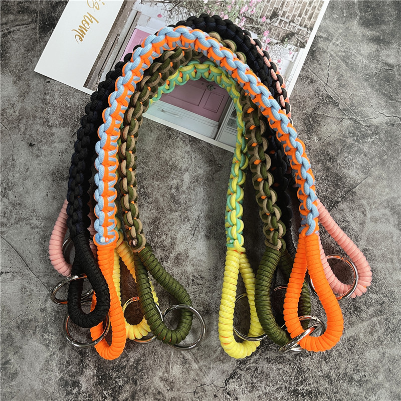 Bolso de hombro para teléfono móvil, cordón trenzado, correa de mano ancha, accesorios para bolso de contraste, cordones Premium, cuerda Universal