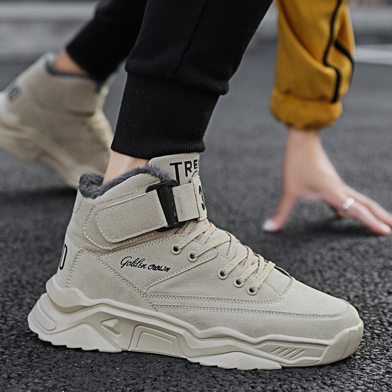 Sapatos masculinos inverno tênis com pele quente sapatos de neve plataforma de alta qualidade dos homens casual moda confortável sapatos zapatos de hombre