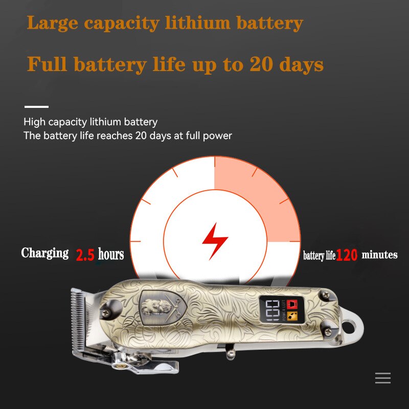 adjustable cordless hair clipper barber shop rechargeable hair trimmer men electric hair cutting machine 6500RPM