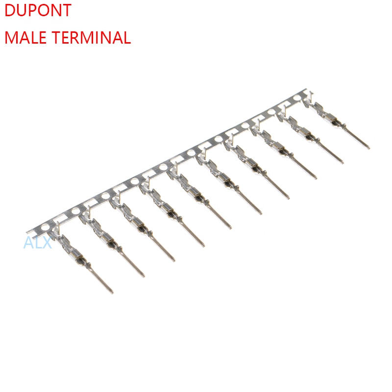 100 Stuks Dupont Riet Dupont Behuizing Mannelijke Terminal Voor 2.54 Mm Toonhoogte Dupont Connector Voor Jumper Wire Kabel Pins Crimp